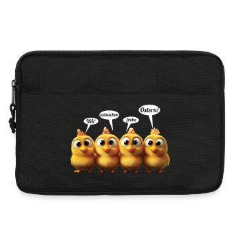 Kuschelige Oster Küken Quartett - Laptoptasche 13" - Schwarz - Vorne