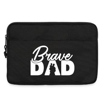 Brave Dad Father and Child Silhouette Design - Laptop bag 13" - black - Front