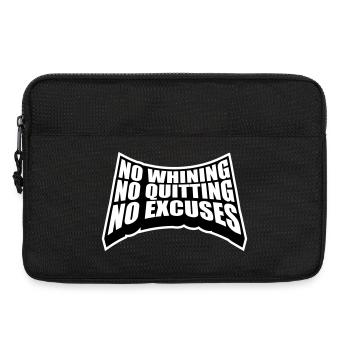 No Whining No Quitting No Excuses Gym Motivation - Laptoptasche 13" - Schwarz - Vorne