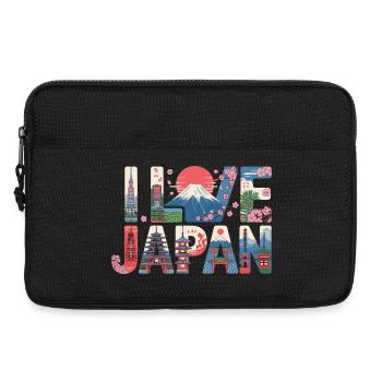 Japan Skyline Kirschblüten Fuji Tempel Urlaub - Laptoptasche 13" - Schwarz - Vorne
