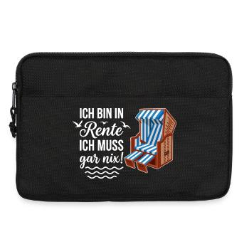 Ich bin in Rente ich muss gar nix mit Strandkorb  - Laptoptasche 13" - Schwarz - Vorne