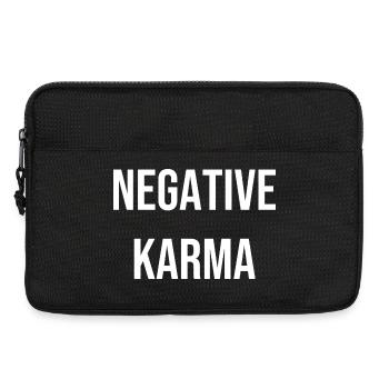 Negative Karma T-Shirt Geschenkidee - Laptoptasche 13" - Schwarz - Vorne