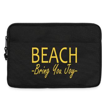La plage t’apporte de la joie - Sacoche pour ordinateur portable 13 pouces - noir - Devant