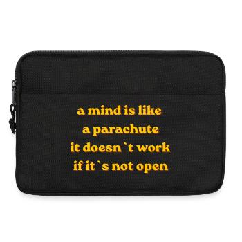 Parachute Mindset Zitat - Laptoptasche 13" - Schwarz - Vorne