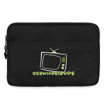 Schwindelbude Retro Fernseher Satire Design - Laptoptasche 13" - Schwarz - Vorne