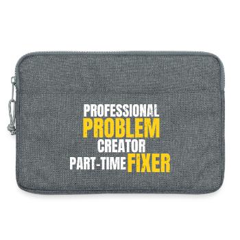 Professioneller Problem-Erfinder Lustiges Arbeitskleidungsdesign - Laptoptasche 13" - Grau meliert - Vorne