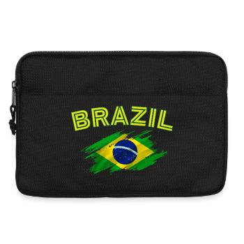 Brasil Flag Brazil Kids Womens Mens Retro Brazil - Sacoche pour ordinateur portable 13 pouces - noir - Devant