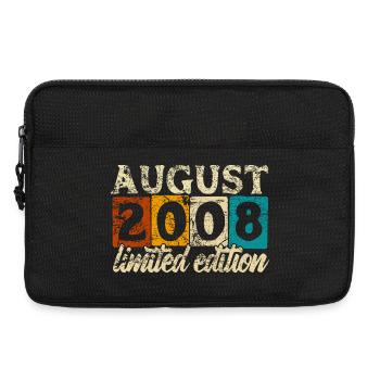 Édition limitée cadeau d’anniversaire d’août 2008 - Sacoche pour ordinateur portable 13 pouces - noir - Devant