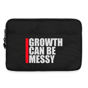 Growth Can Be Messy Persönlich Wachstum Zitat Logo - Laptoptasche 13" - Schwarz - Vorne