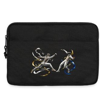 Duellfecht-Energie-Bänder - Laptoptasche 13" - Schwarz - Vorne