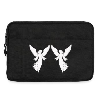 Doppelte Engelsflügel Silhouette - Laptoptasche 13" - Schwarz - Vorne