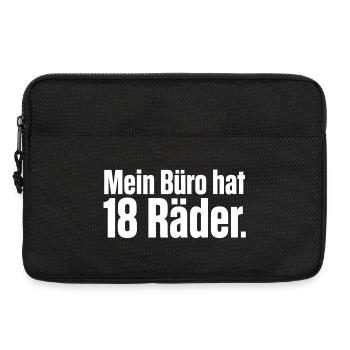 Mein Büro hat 18 Räder - LKW Fahrer, Fernfahrer - Laptoptasche 13" - Schwarz - Vorne