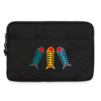 POISSON. POISSON D'AVRIL. VACANCES. ETE. HUMOUR - Sacoche pour ordinateur portable 13 pouces - noir - Devant