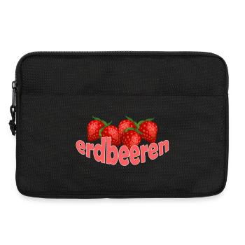 Fraises - Sacoche pour ordinateur portable 13 pouces - noir - Devant
