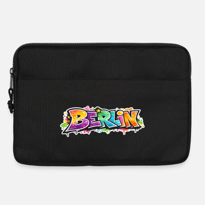 Berlin Graffiti Colour Explosion - Laptop bag 13" - black