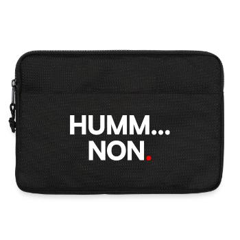 HUMM... NO | Minimalist humor expression - Laptop bag 13" - black - Front