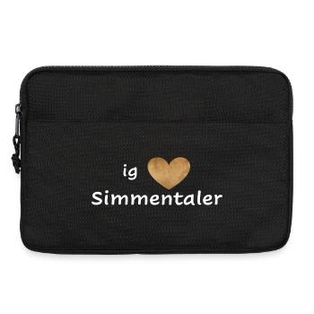 I Love Simmentaler - Laptoptasche 13" - Schwarz - Vorne