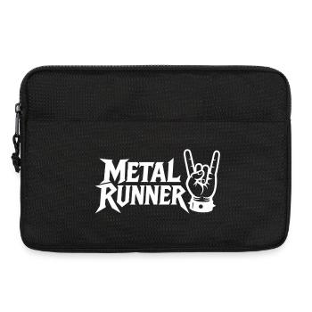 Conception de signe de main de coureur en métal - Sacoche pour ordinateur portable 13 pouces - noir - Devant