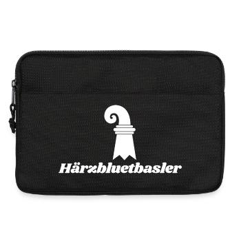 Härzbluetbasler Basel Wappen - Laptoptasche 13" - Schwarz - Vorne