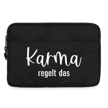 Karma regelt das - Laptoptasche 13" - Schwarz - Vorne