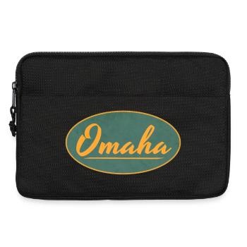 Omaha Vintage Script Emblem - Laptop bag 13" - black - Front