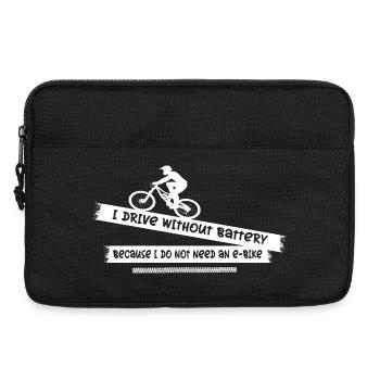 I ride without a battery because I don't need an e-bike - Laptop bag 13" - black - Front