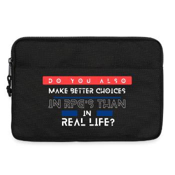 Die Wahl des Lebens und RPGs - Laptoptasche 13" - Schwarz - Vorne