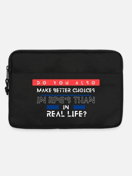 Die Wahl des Lebens und RPGs - Laptoptasche 13" - Schwarz