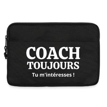coach sportif, prof de sport, cours de sport - Sacoche pour ordinateur portable 13 pouces - noir - Devant