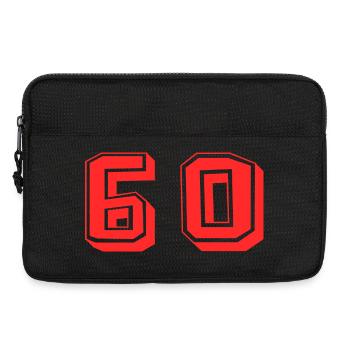 60. 60 ANS. 60e ANNIVERSAIRE. ANNIVERSAIRE 60 ANS. - Sacoche pour ordinateur portable 13 pouces - noir - Devant