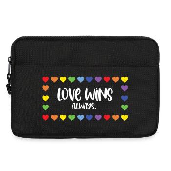 LGBT Pride Month - Love Wins. Always. - Laptop bag 13" - black - Front
