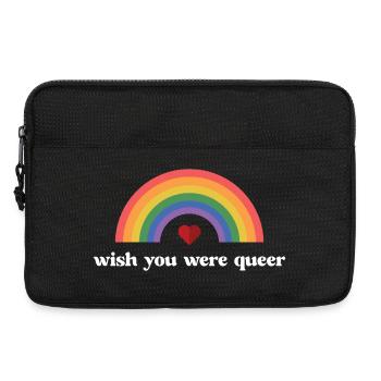 LGBTQ Pride Month - Wish You Were Queer - Laptop bag 13" - black - Front