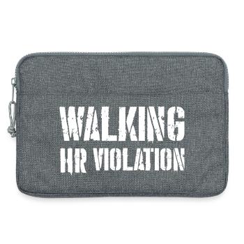 Violation des RH en marchant - Sacoche pour ordinateur portable 13 pouces - gris chiné - Devant