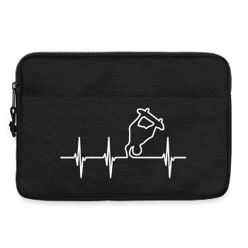 Skateboarder Herzschlag - Laptoptasche 13" - Schwarz - Vorne