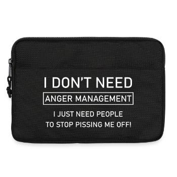 I don't need anger management - Laptop bag 13" - black - Front