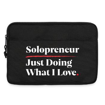 Solopreneur : Faire ce que j’aime [Blanc] - Sacoche pour ordinateur portable 13 pouces - noir - Devant