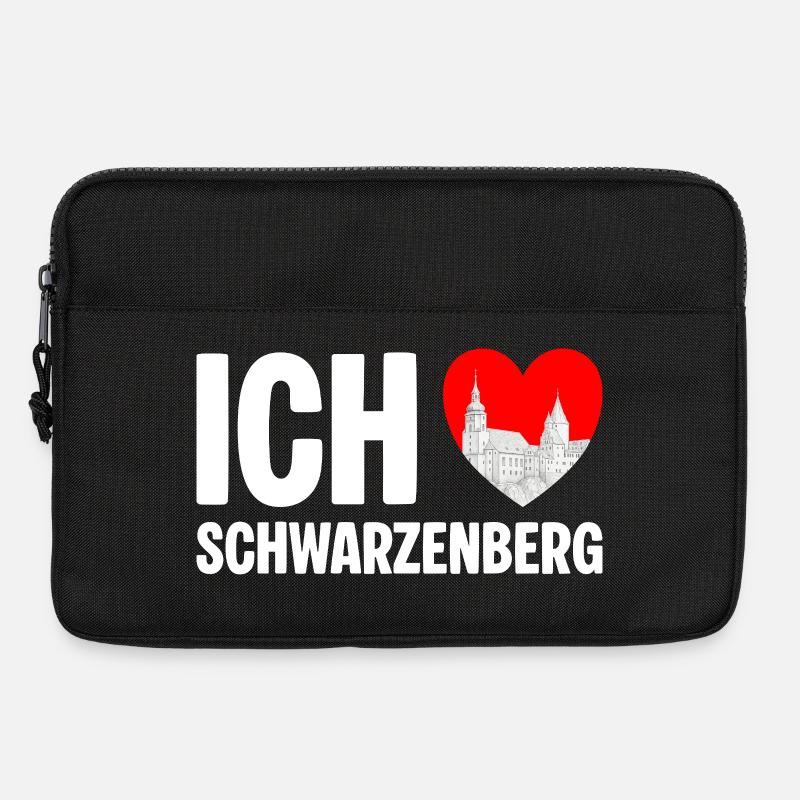 Schwarzenberg Ich liebe meine Stadt - Laptoptasche 13" - Schwarz