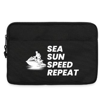 Lustige Jetski-Sommer-Geschwindigkeitswiederholung - Laptoptasche 13" - Schwarz - Vorne