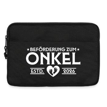 Schwangerschaftsverkündung 2026 Werdender Onkel - Laptoptasche 13" - Schwarz - Vorne