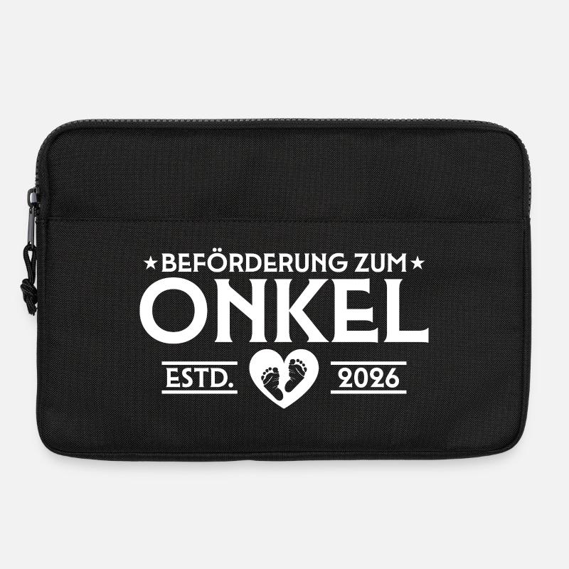 Schwangerschaftsverkündung 2026 Werdender Onkel - Laptoptasche 13" - Schwarz