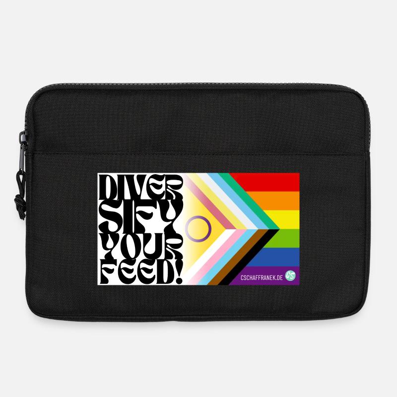 🌈♿ Pride & Disability – Inklusive Flagge - Laptoptasche 13" - Schwarz
