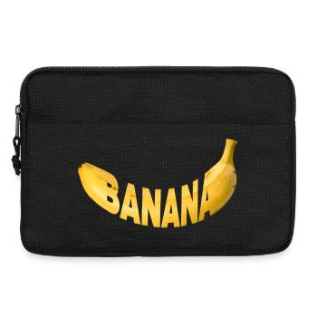 Banana Schriftband Druck - Laptoptasche 13" - Schwarz - Vorne