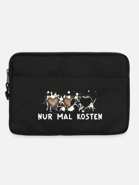 Nur mal kosten… Süßes Weihnachtsmotiv - Laptoptasche 13" - Schwarz