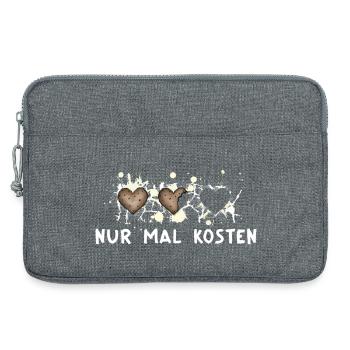 Essaie juste... Motif doux de Noël - Sacoche pour ordinateur portable 13 pouces - gris chiné - Devant