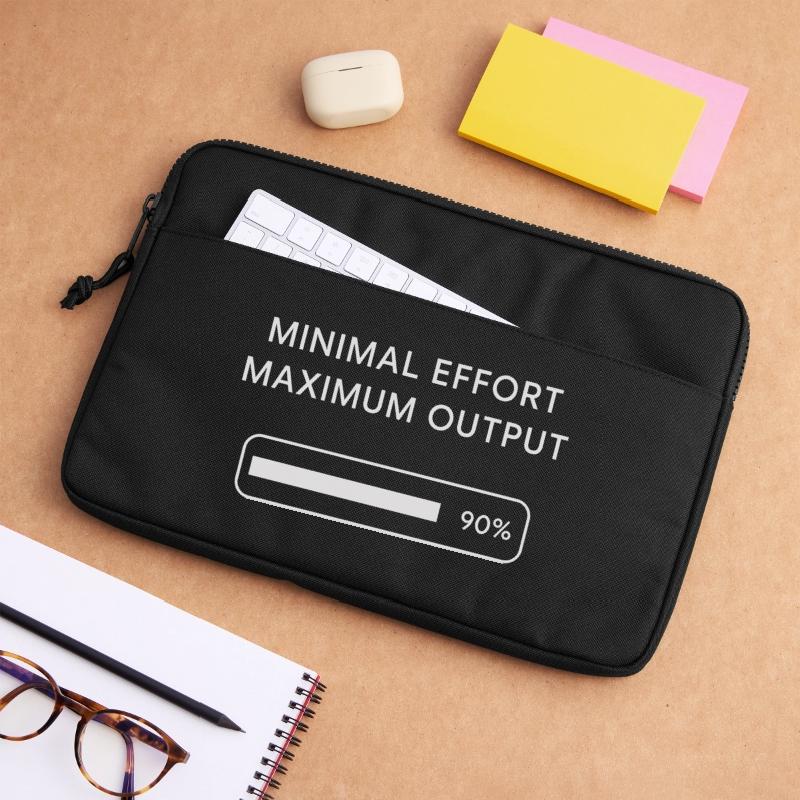 Minimum effort Maximum output Progress Laptop bag 13"