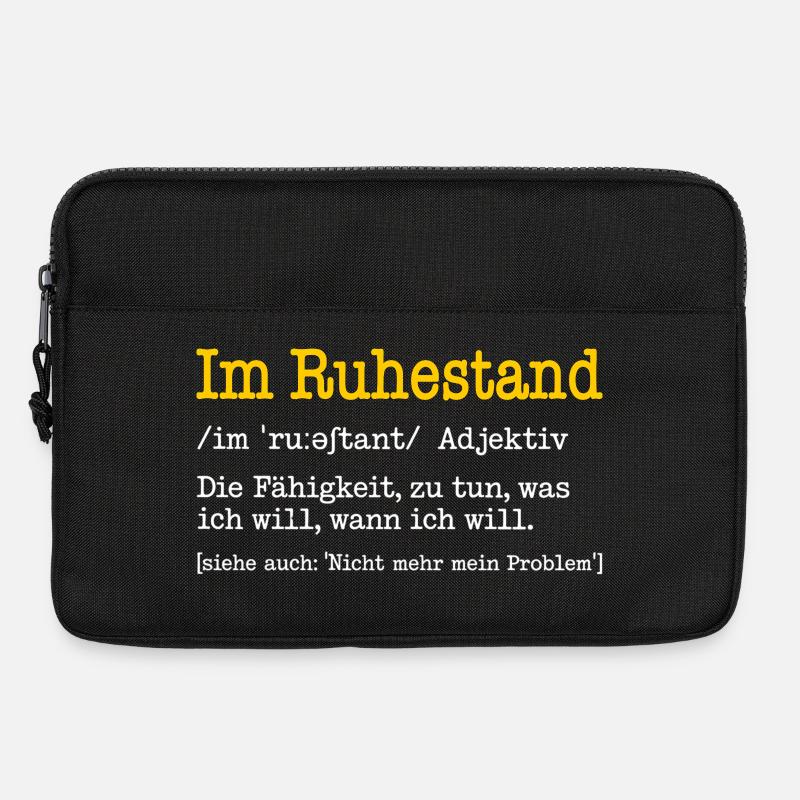 Im Ruhestand Definition Lustiges Rentner Geschenk - Laptoptasche 13" - Schwarz