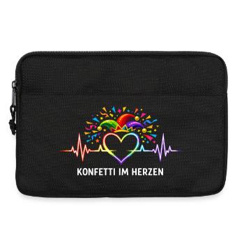 carnival confetti in the heart ECG - Laptop bag 13" - black - Front