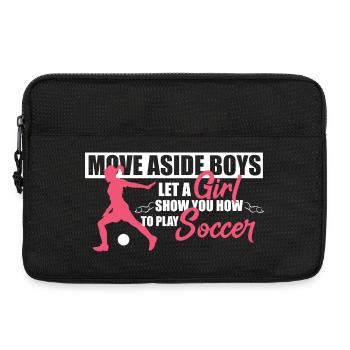 Move Aside Boys Let A Girl Play Soccer - Laptop bag 13" - black - Front