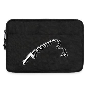 Fishing Rod Fishing - Laptop bag 13" - black - Front