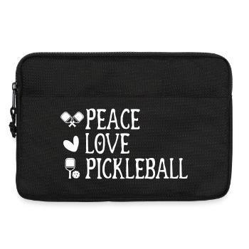 Frieden Liebe Pickleball - Laptoptasche 13" - Schwarz - Vorne